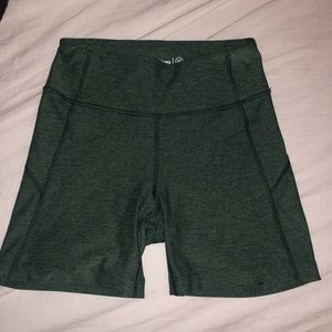 Outdoor Voices forest green shorts